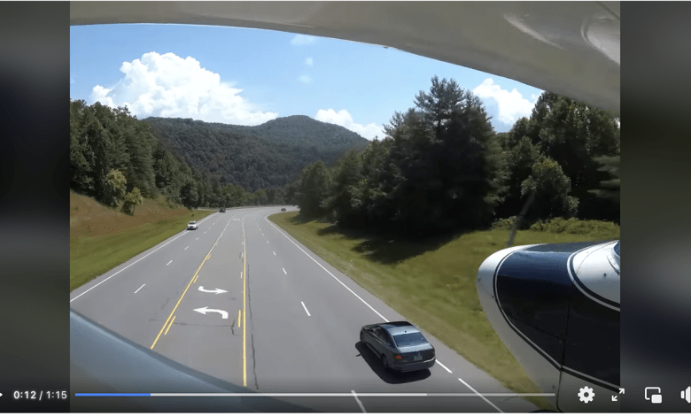 Pilot Makes Landing on North Carolina Mountain Highway