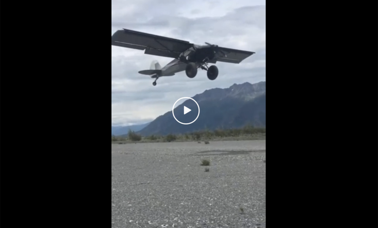 Super Cub Near Vertical Landing
