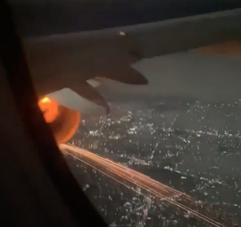Airbus Engine Fire Caught on Tape