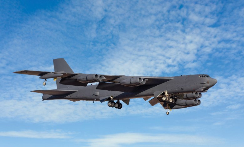 The B-52 in flight. There is a sign in the flight manual that says: fly the airplane.