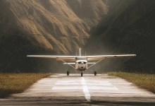 GA airplane taking off. Illustration for DPE shortage