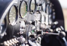 Analog gauges in aircraft instrument panel