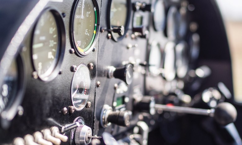 Analog gauges in aircraft instrument panel