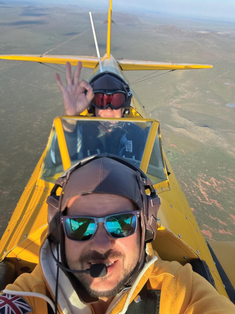 Father-and-son pilot duo Hennie and Hendre Delport fly their 1940 Piper J-3F Cub in South Africa.