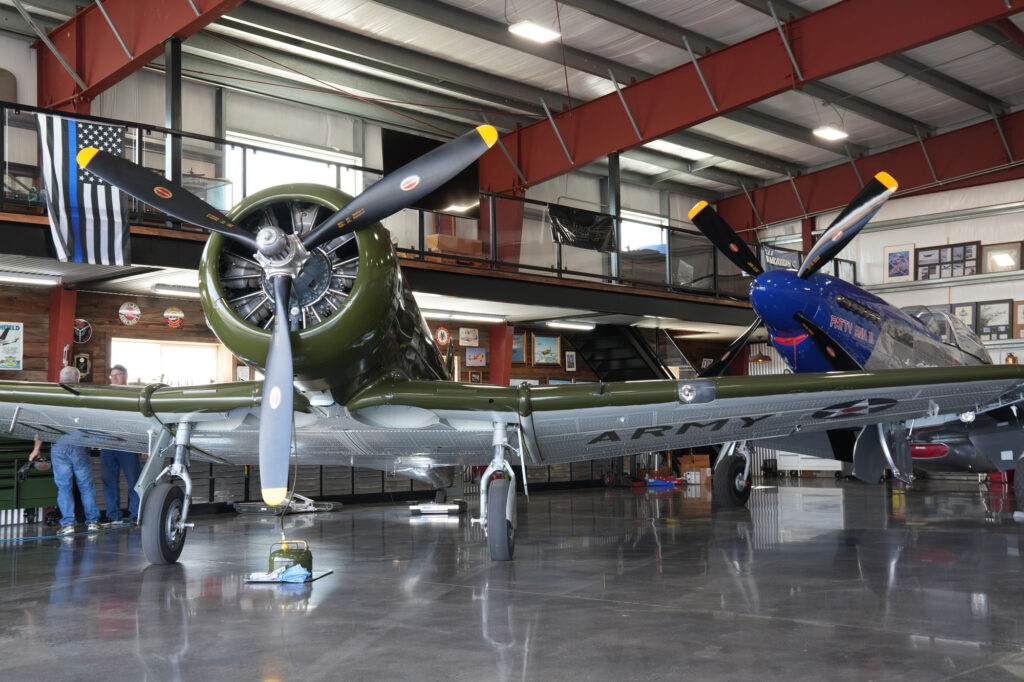Hangar 180 looks to honor aviation history by keeping its collection of vintage warbirds in pristine condition. [Credit: Cayla McLeod]