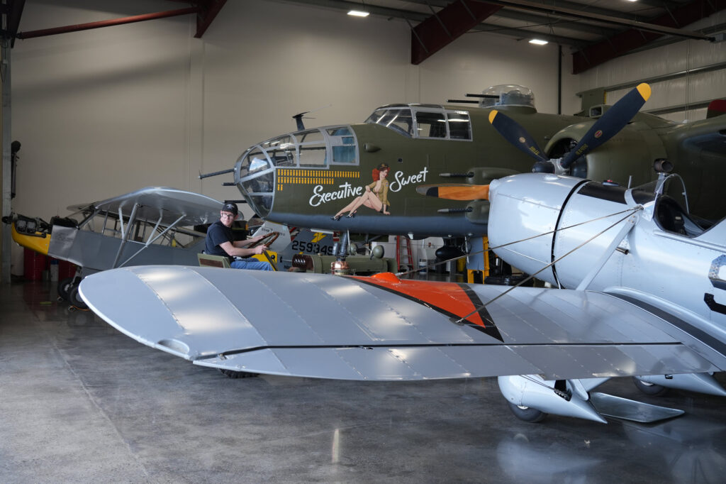 Hangar 180 looks to honor aviation history by keeping its collection of vintage warbirds in pristine condition. [Credit: Cayla McLeod]