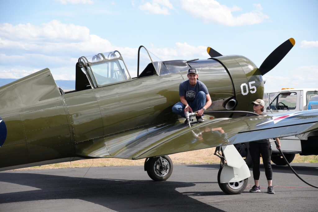 Hangar 180 looks to honor aviation history by keeping its collection of vintage warbirds in pristine condition. [Credit: Cayla McLeod]