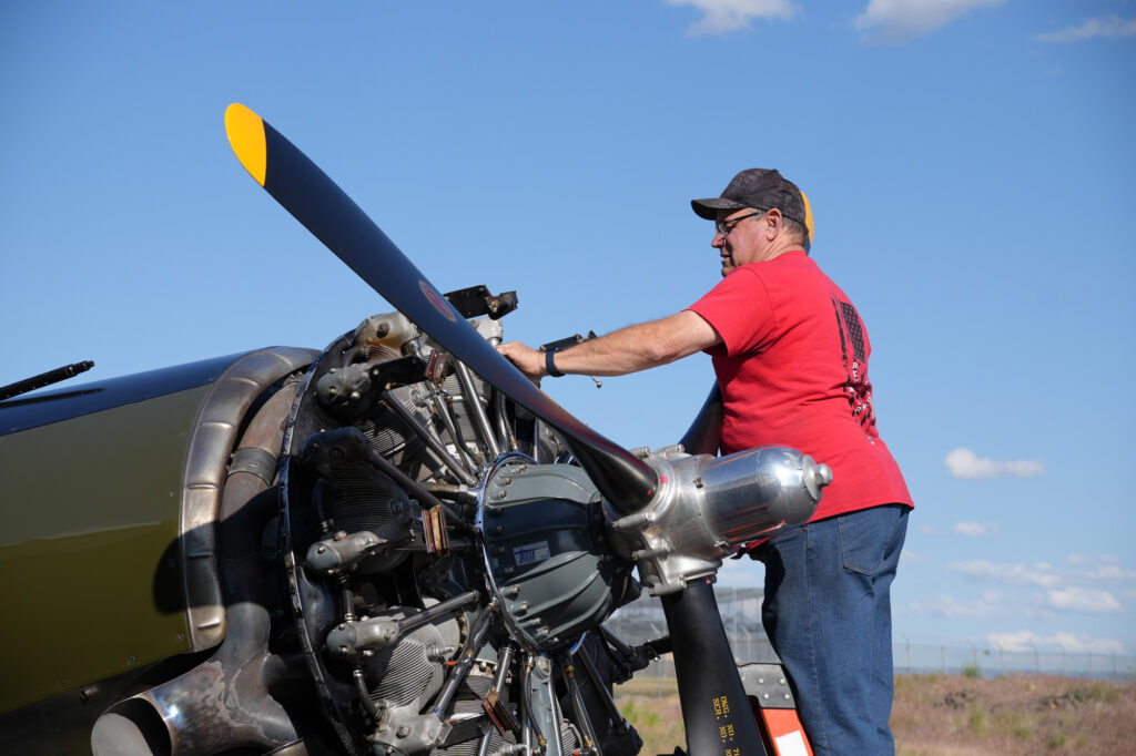 Hangar 180 looks to honor aviation history by keeping its collection of vintage warbirds in pristine condition. [Credit: Cayla McLeod]