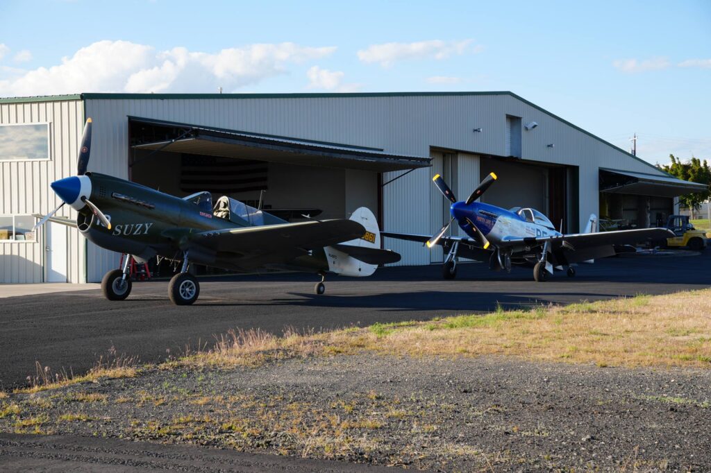 Hangar 180 looks to honor aviation history by keeping its collection of vintage warbirds in pristine condition. [Credit: Cayla McLeod]