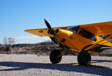 A Carbon Cub EX perched in a Lone Star State riverbed. [Credit: Cayla McLeod]