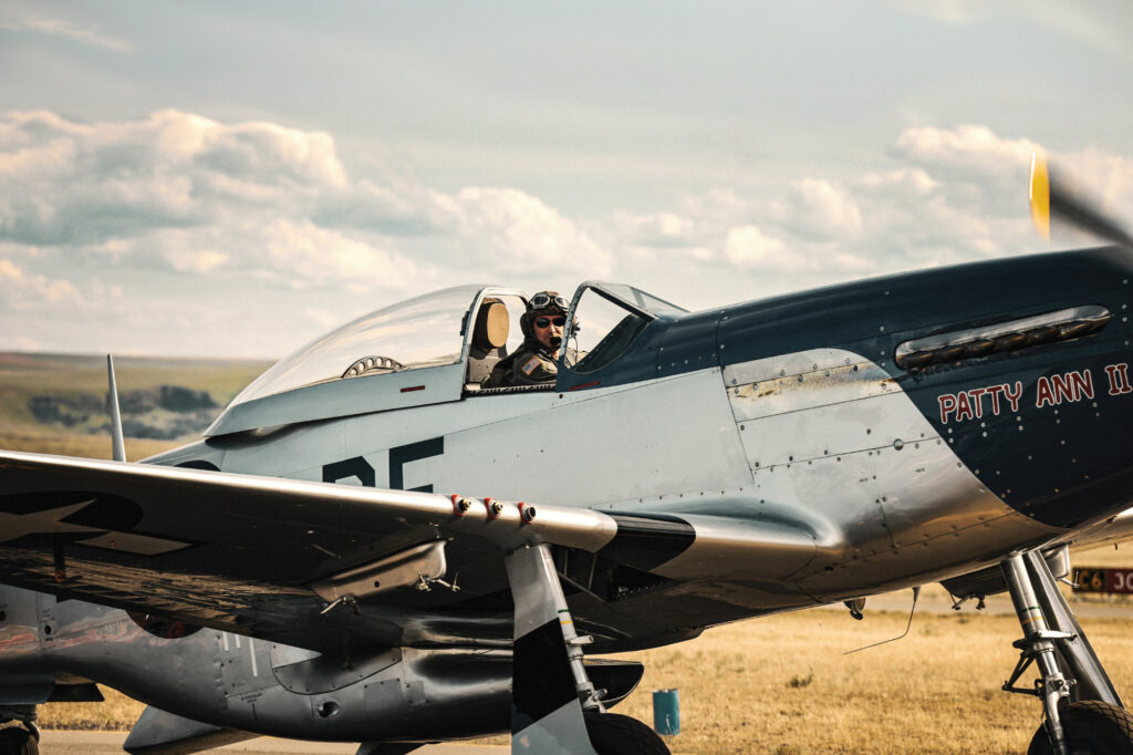 Patty Ann II, a P-51 Mustang, along with Hangar 180’s DC-3 and collection of Ryans are a rare sight to behold. [Credit: Cayla McLeod]