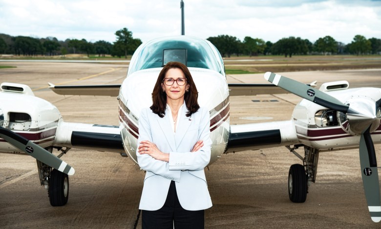 Shelly Lesikar deZevallos gives her father credit for teaching her to fly and instilling the values of work ethic and goal setting. [Credit: Shelly Lesikar deZevallos]