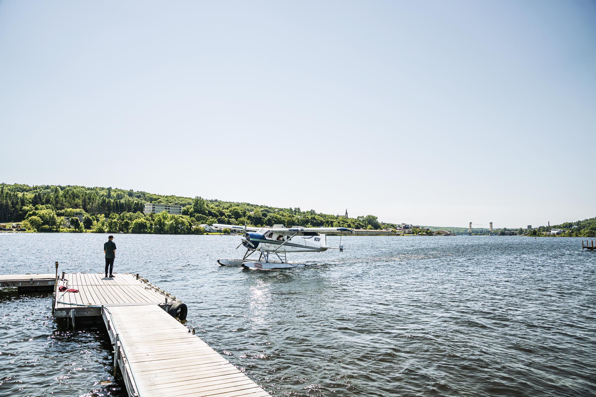 Seaplanes taxiing to docks are a common site around the Keweenaw Peninsula. [Credit: Visit Keweenaw]