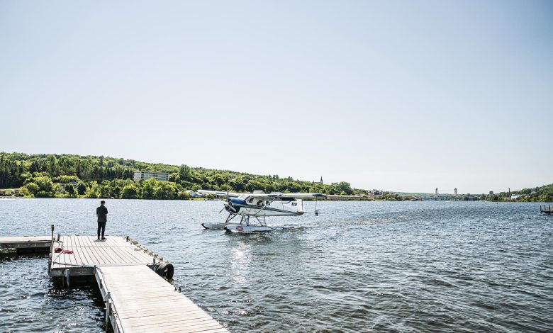 Seaplanes taxiing to docks are a common site around the Keweenaw Peninsula. [Credit: Visit Keweenaw]