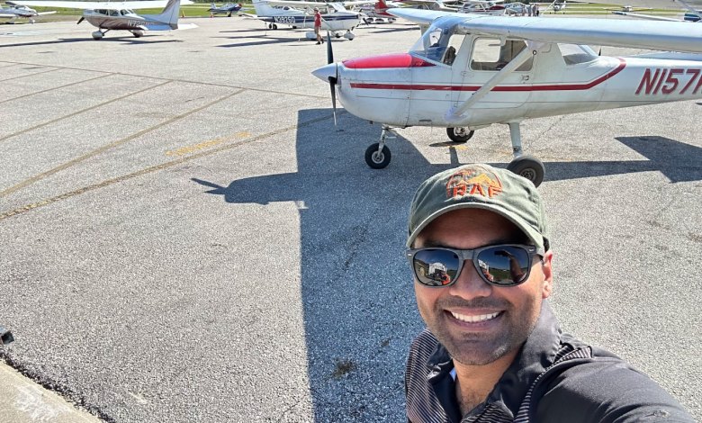 Amrat Chugani is one of Florida’s RAF represenatives. He enjoys flying and camping across the state. [Credit: Recreational Aviation Foundation]