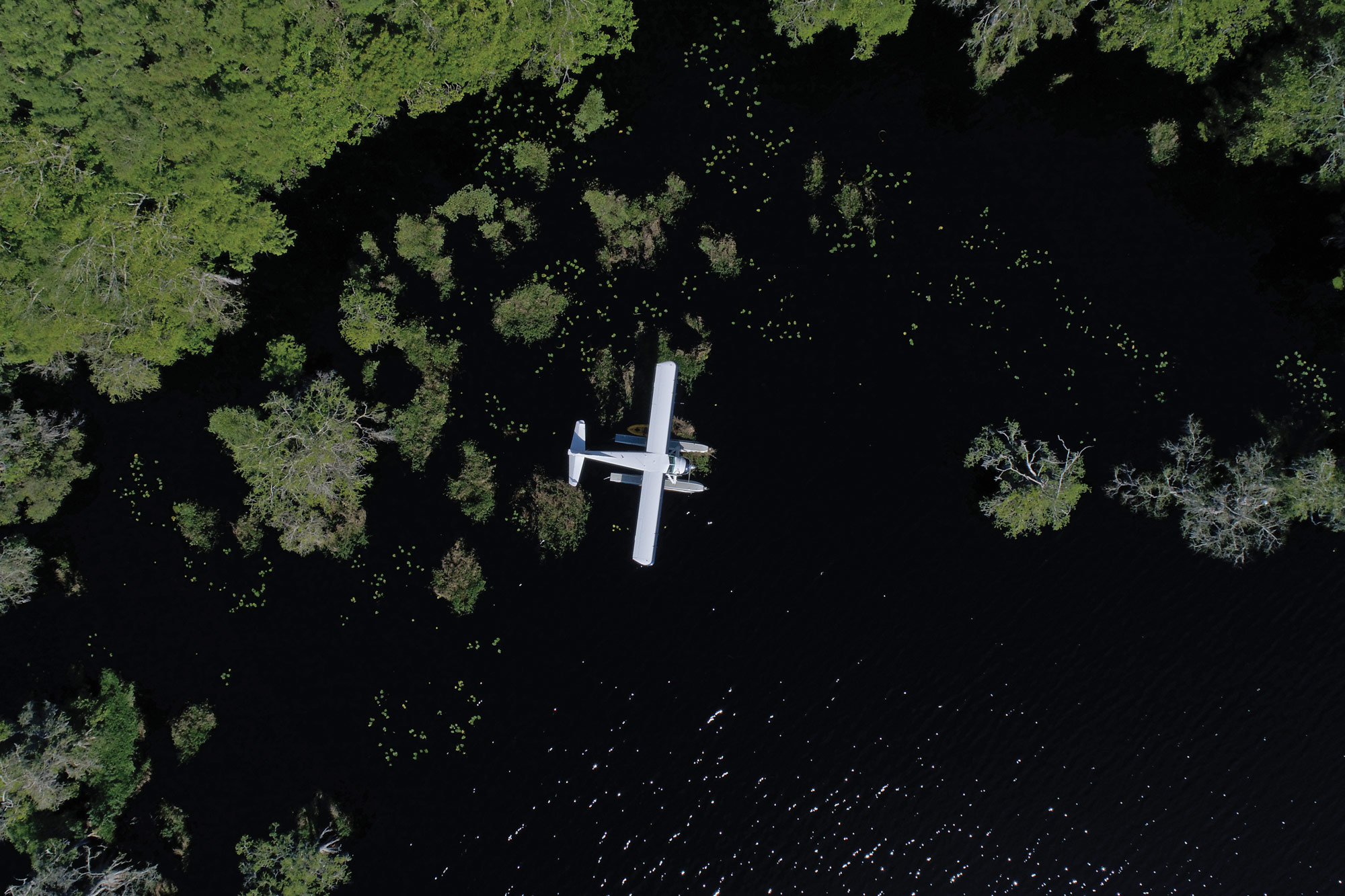 The Marco family’s de Havilland DHC-2 Beaver on floats is the ultimate adventure machine for Florida. [Credit: Bobby Regan]