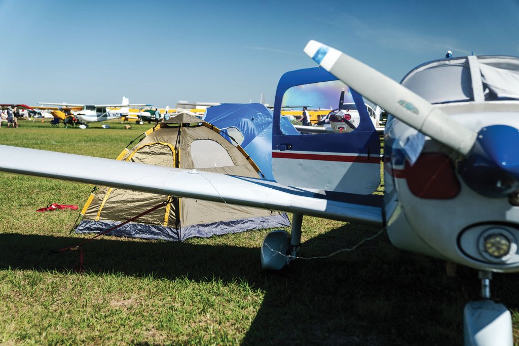 Airplane camping is perhaps one of the most enjoyable ways to experience general aviation in Florida. Just make sure to pack your bug spray. [Credit: Jon Whittle]