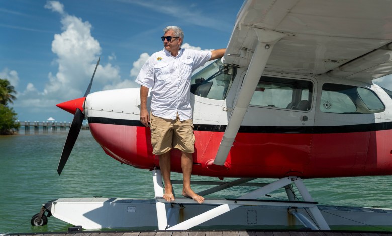 Nick Pontecorvo is a seaplane operator flying a Cessna 172. [Credit: Jon Whittle]