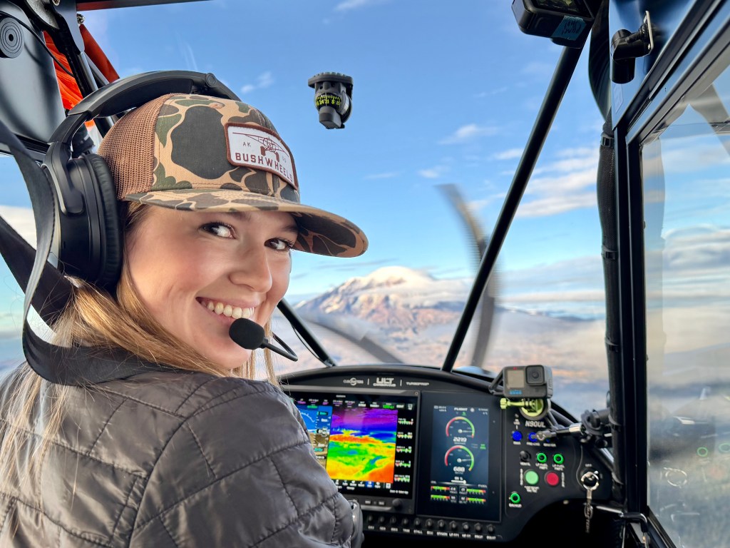 Flying around Mount Adams in Washington state [Credit: Cayla McLeod]