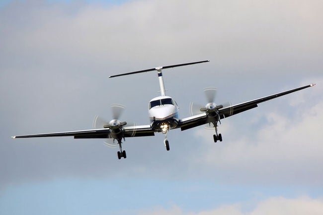 King Air landing flare