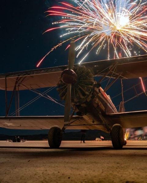Fireworks show at High Sierra Fly-In