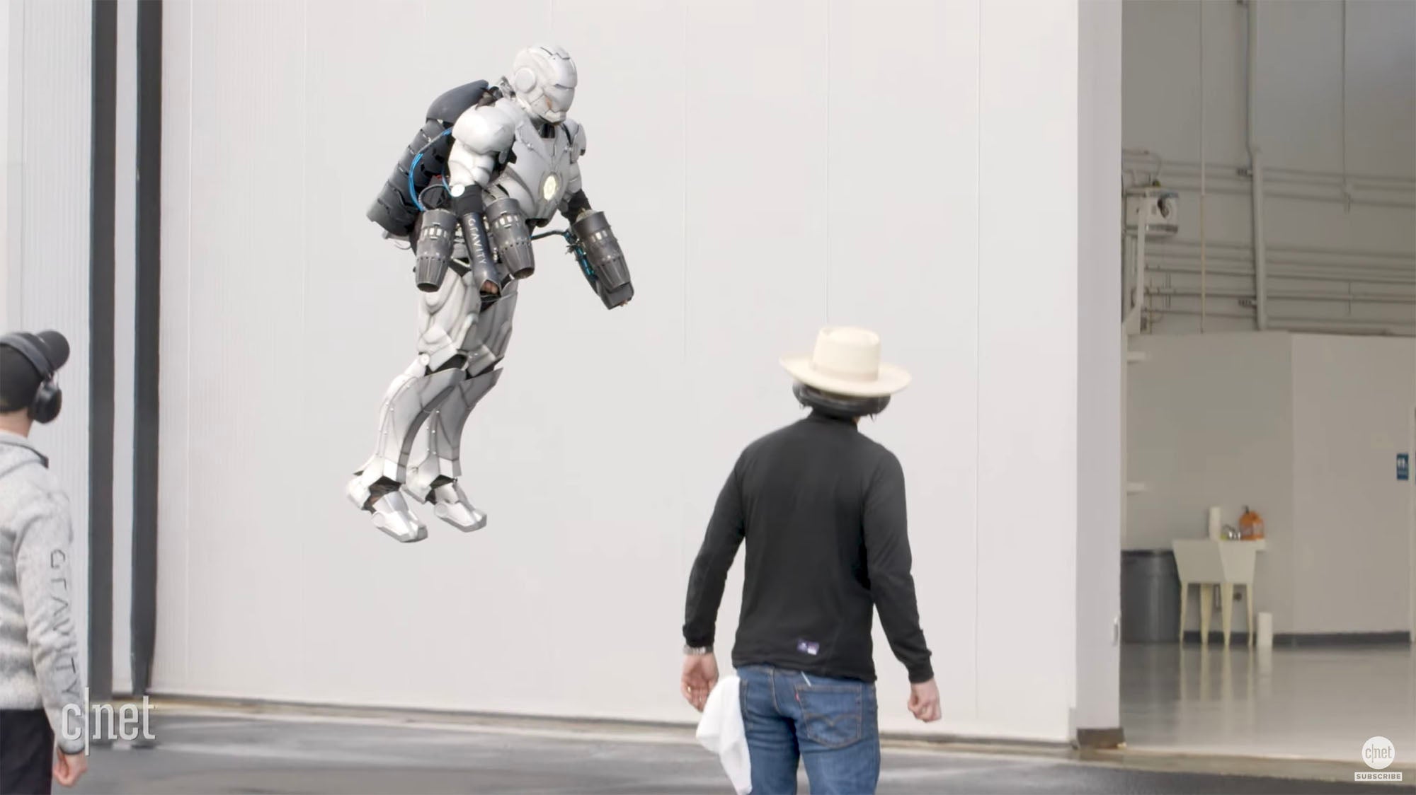 Flying Iron Man suit built by Adam Savage
