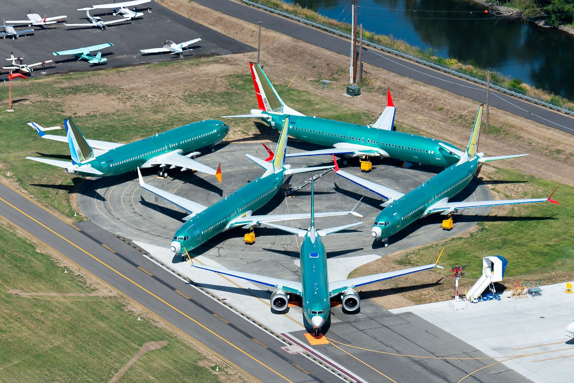 Five Boeing 737 Max Planes