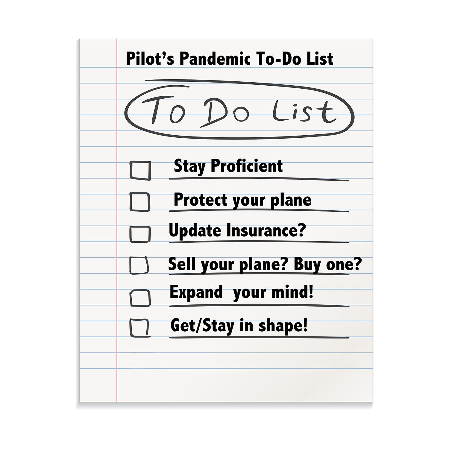 Coronavirus Pandemic To-Do List Items For Airplane Owners