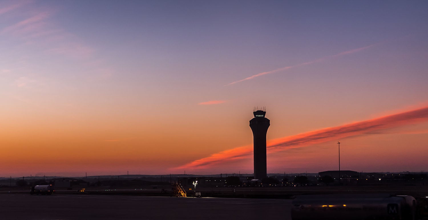 The Austin Bergstrom International Airport Air Traffic Control Tower