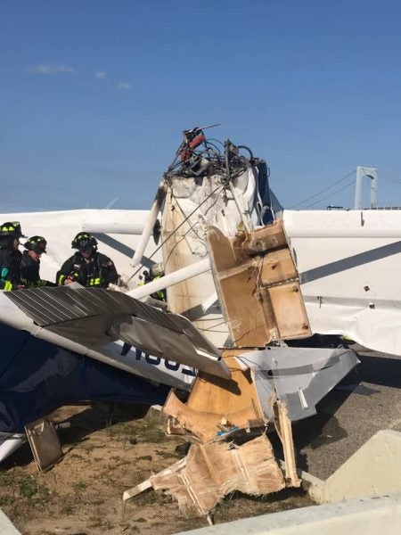 Seaplane crashes in New York.
