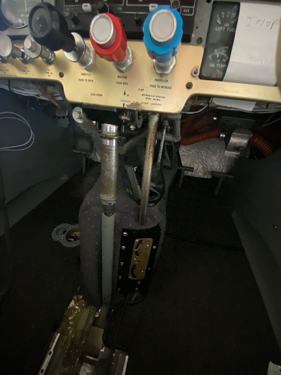 More modern Mooneys feature electric flaps and landing gear actuation, but owners of older planes, like this 1965 model, are quite fond of their old-school mechanical controls. Photo by Jeremy King