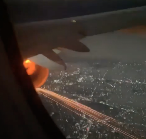 Airbus Engine Fire Caught on Tape