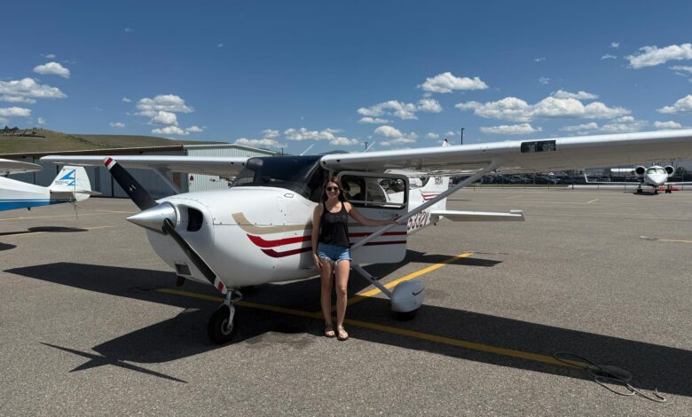 McLeod rents a Cessna 172 to keep her skills sharp. [Credit: Cayla McLeod]