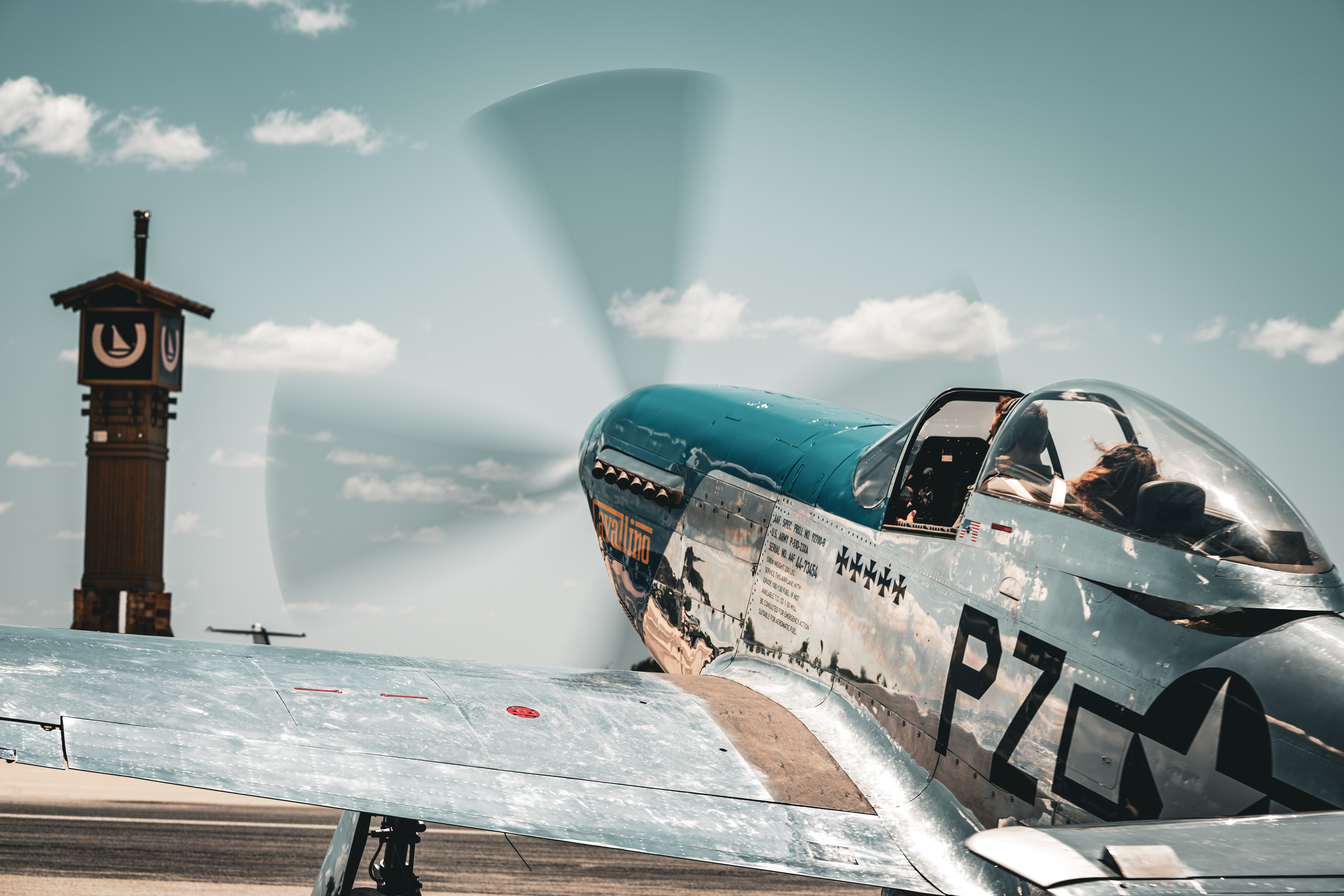 Cavalino, a North American P-51 Mustang, is one of many warbirds to frequent the Horseshoe Bay ramp. [Credit: Horseshoe Bay Resort]